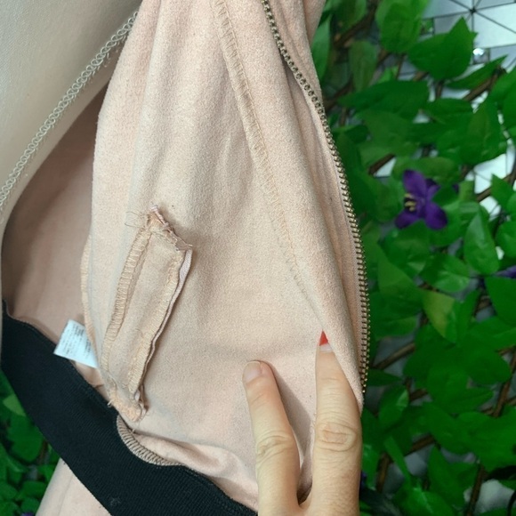 Y2K Privy Privately Privileged Dusty Pink Velvet Zipper Track Suit woman’s XS - Picture 11 of 16
